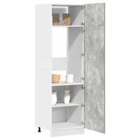 Mobile per Frigo Grigio Cemento 60x57x207 cm Legno Multistrato 856124