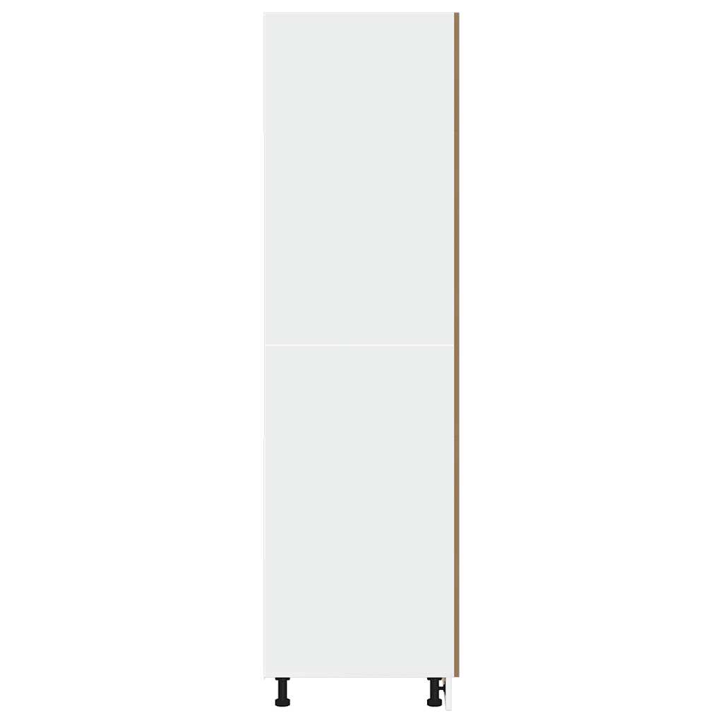 Mobile per Frigo Rovere Artigianale 60x57x207 cm in Truciolato 856126