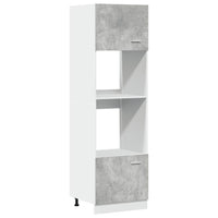 Mobile per Microonde Grigio Cemento 60x57x207 cm Multistrato 856127