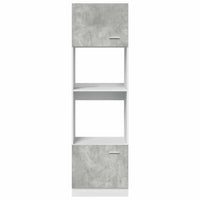 Mobile per Microonde Grigio Cemento 60x57x207 cm Multistrato 856127