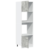 Mobile per Microonde Grigio Cemento 60x57x207 cm Multistrato 856127