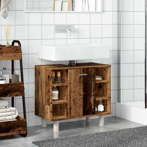 Mobile da Bagno Legno Antico 60x32x53,5 cm in Legno Multistrato 856144