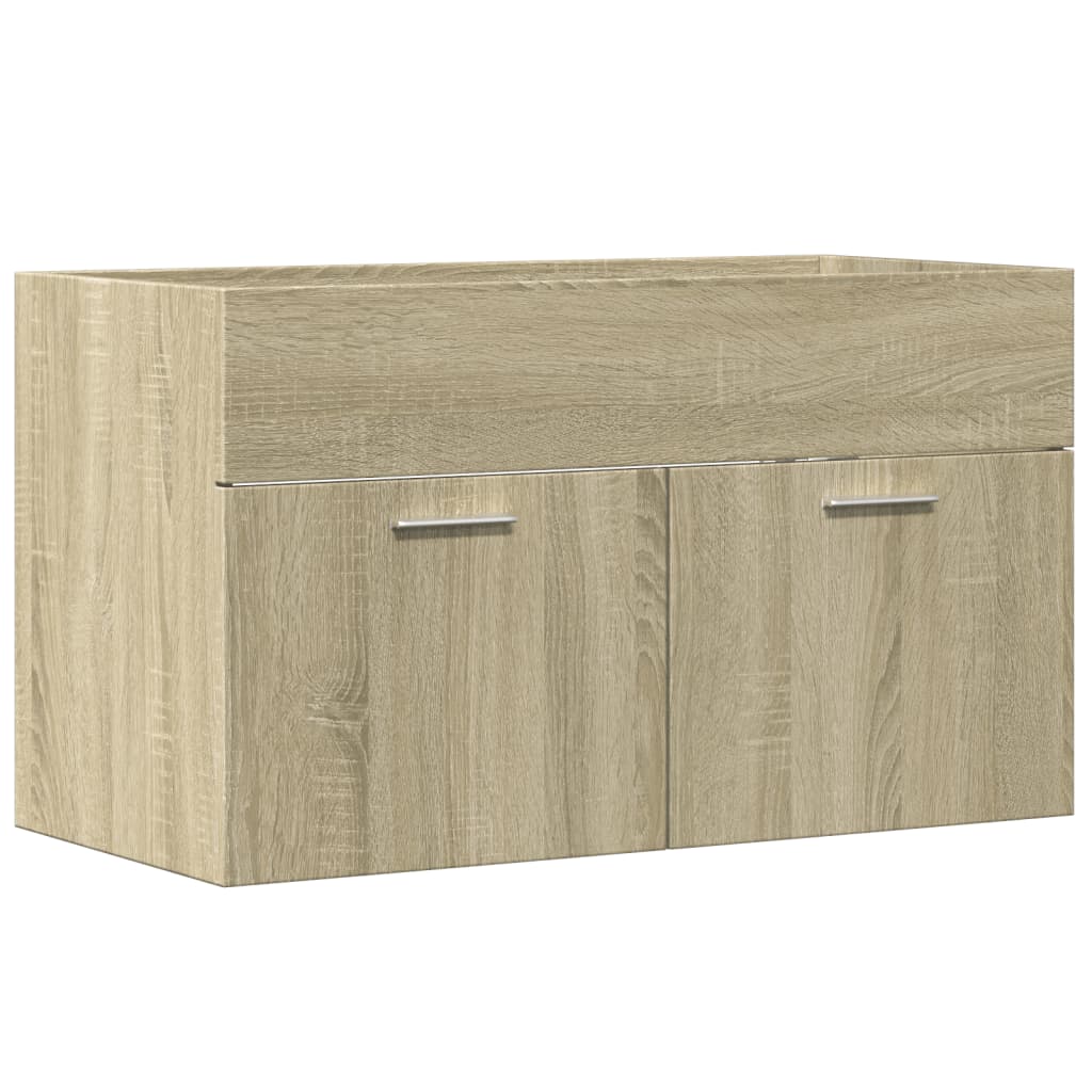 Mobile Lavabo Bagno Rovere Sonoma 90x38,5x46 cm Multistrato 856213