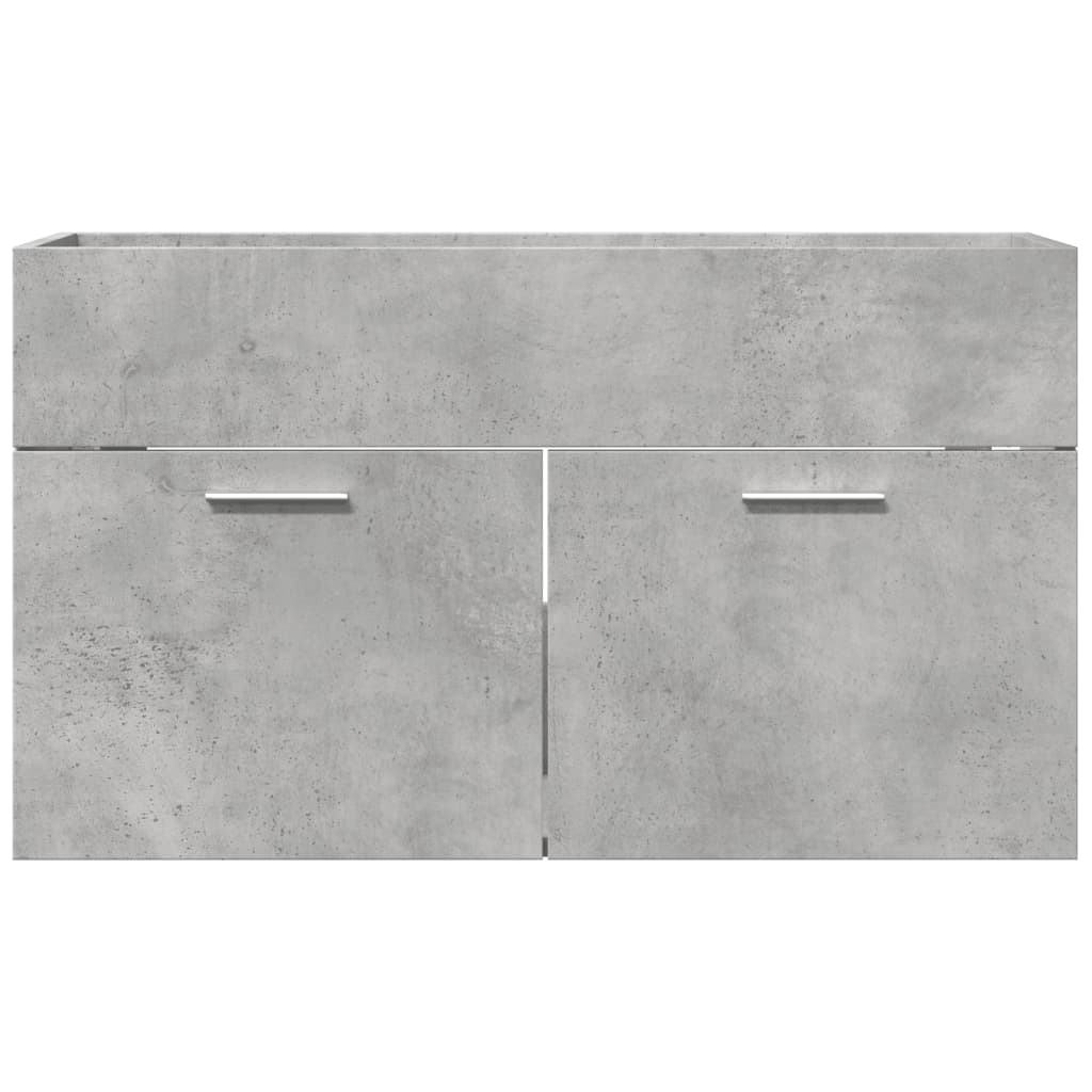 Mobile Lavabo Bagno Grigio Cemento 90x38,5x46 cm Multistrato 856214