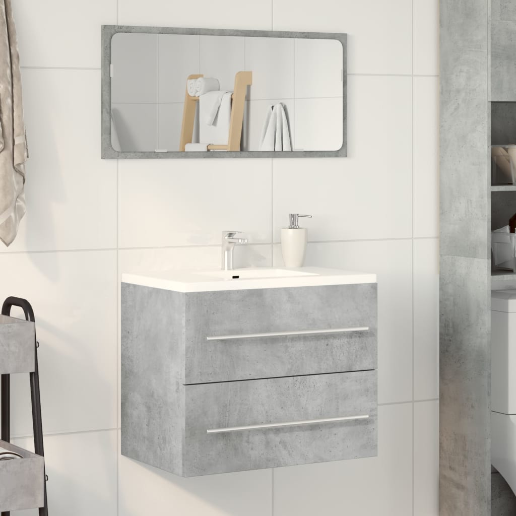 Mobile Lavabo Grigio Cemento 60x38,5x48 cm in Legno Multistrato 856224