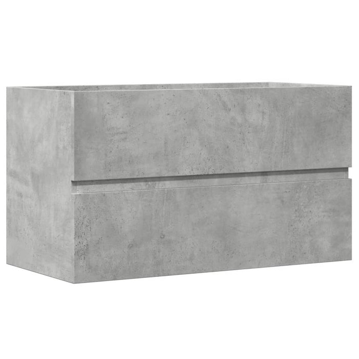 Mobile Pensile da Bagno Grigio Cemento 80x38,5x45 cm Truciolato 856245