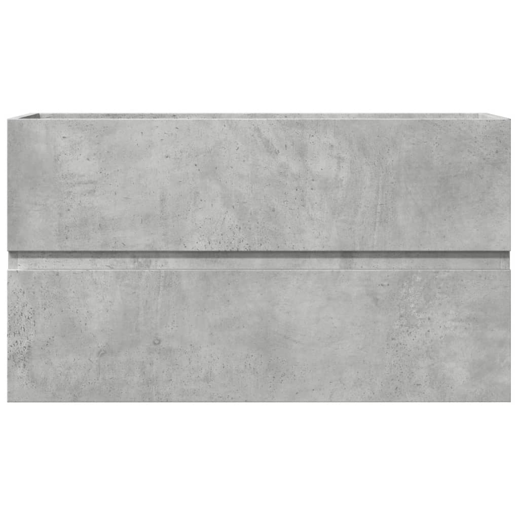 Mobile Pensile da Bagno Grigio Cemento 80x38,5x45 cm Truciolato 856245