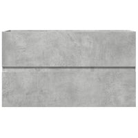 Mobile Pensile da Bagno Grigio Cemento 80x38,5x45 cm Truciolato 856245