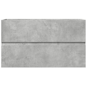 Mobile Pensile da Bagno Grigio Cemento 80x38,5x45 cm Truciolato 856245