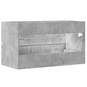 Mobile Pensile da Bagno Grigio Cemento 80x38,5x45 cm Truciolato 856245