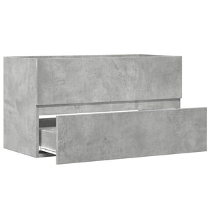 Mobile Pensile da Bagno Grigio Cemento 80x38,5x45 cm Truciolato 856245