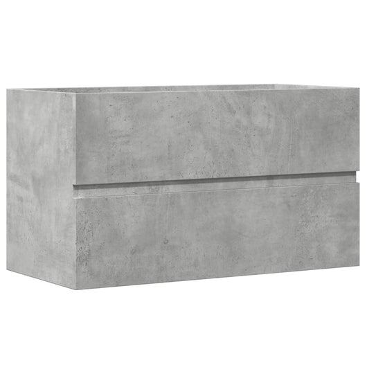 Mobile Lavabo Grigio Cemento 90x38,5x45 cm in Legno Multistrato 856248