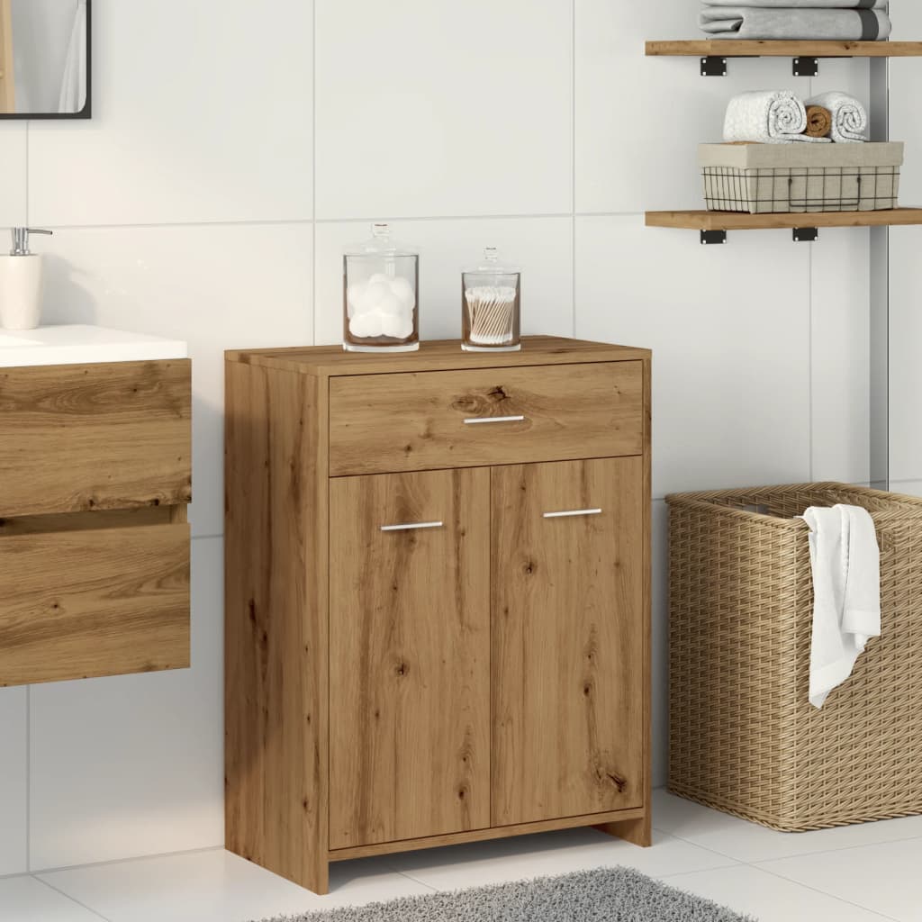 Armadietto Bagno Rovere 60x33x80 cm Legno Multistrato 856288