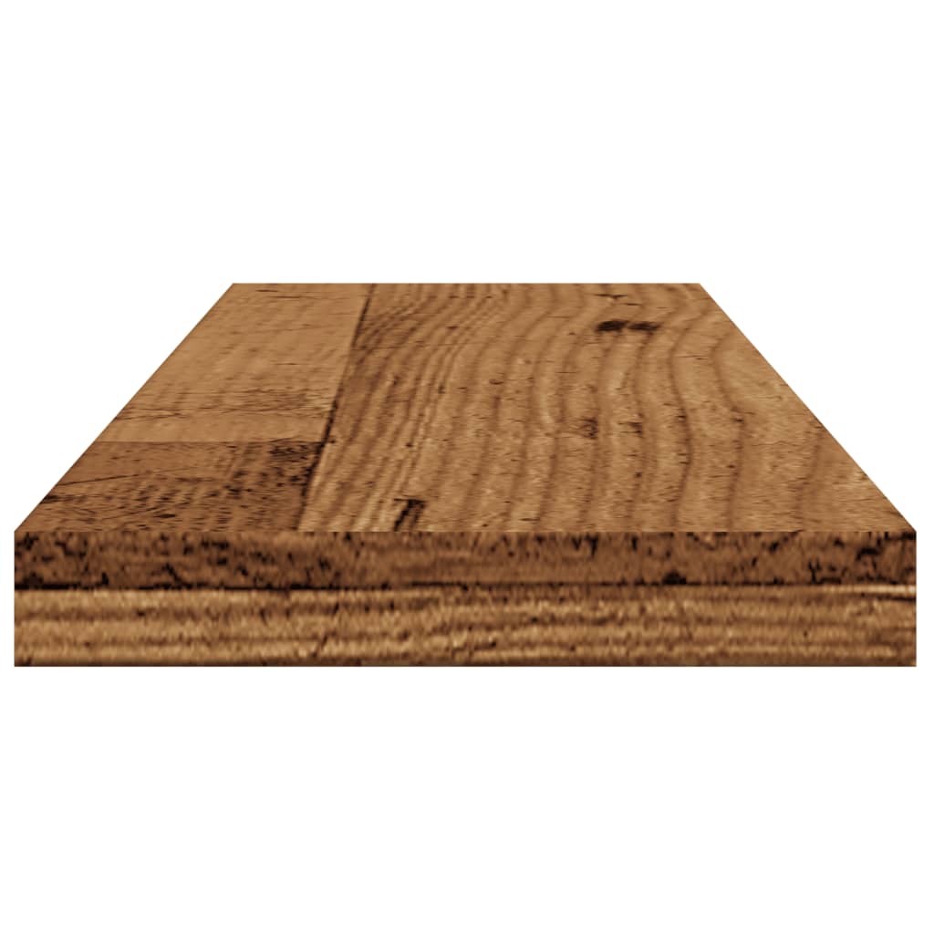 Mensole a Parete 4 pz Legno Antico 60x20x1,5 cm in Truciolato 856297