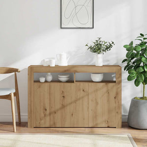 Credenza con Luci LED Artigianale 115,5x30x75 cm in Truciolato 856364