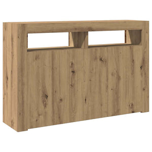 Credenza con Luci LED Artigianale 115,5x30x75 cm in Truciolato 856364