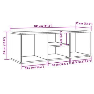 Panchina con Scarpiera Legno Antico 105x35x35 cm in Truciolato 856410