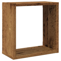 Mensole Parete a Cubo 6 pz Legno Vecchio 30x15x30 cm Truciolato 856578