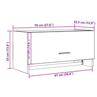 Armadio Legno Vecchio 70x32,5x35 cm in Legno Multistrato 856618