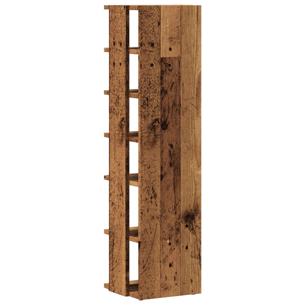 Scarpiera Legno Antico 28x27x102 cm in Legno Multistrato 856664