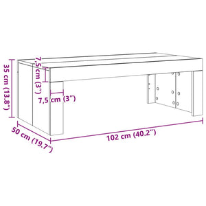 Tavolino da Salotto Legno Antico 102x50x35 cm in Truciolato 856682