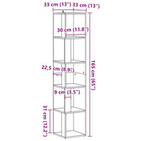 Mobile Angolare Legno Antico 33x33x165 cm in Truciolato 856724