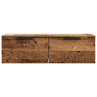 Mobile a Parete Legno Antico 68x30x20 cm in Legno Multistrato 856983