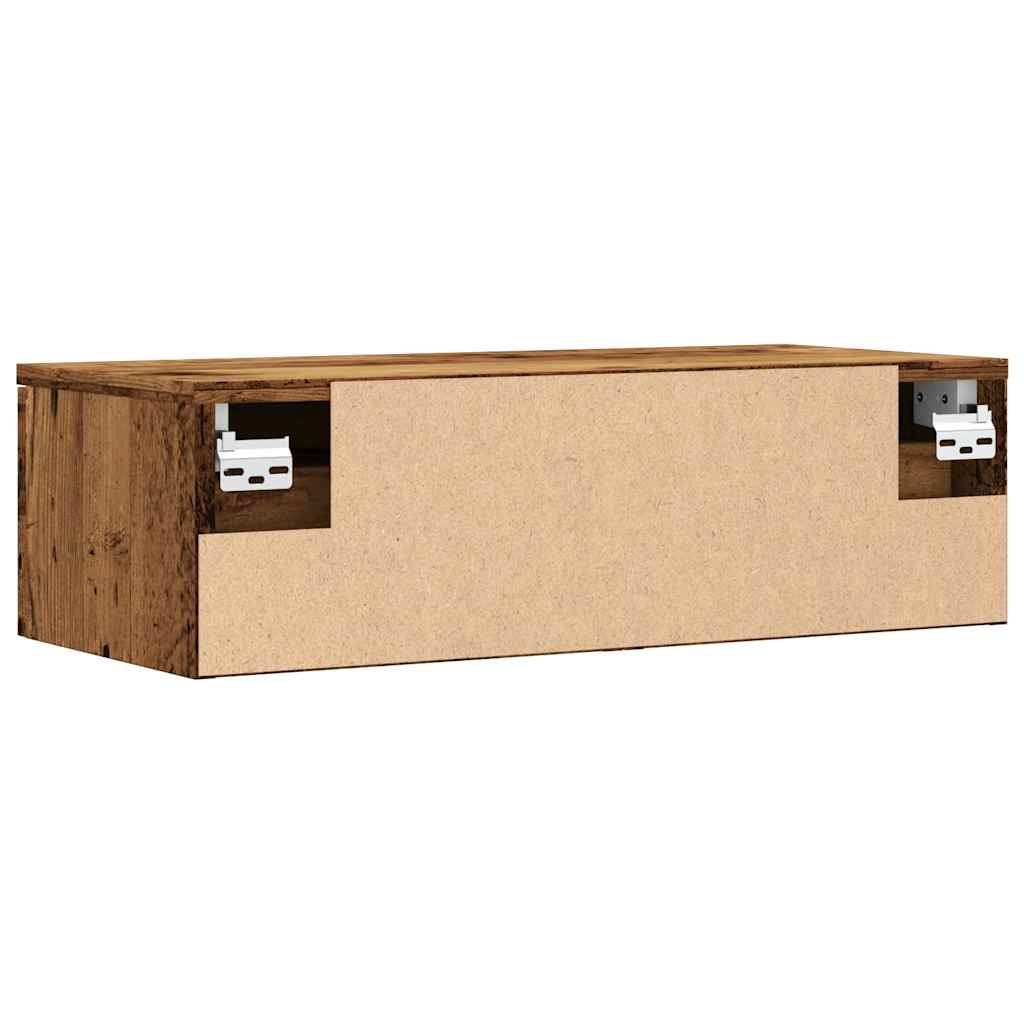 Mobile a Parete Legno Antico 68x30x20 cm in Legno Multistrato 856983