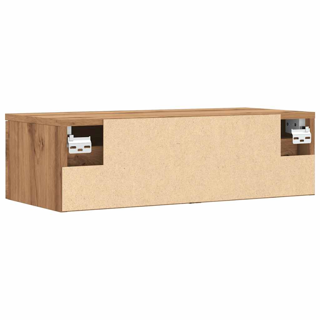 Mobile a Parete Legno Antico 68x30x20 cm in Legno Multistrato 856983