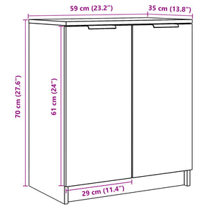 Scarpiera Rovere Artigianale 59x35x70 cm in Truciolato 856990