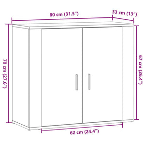 Credenza Legno Vecchio 80x33x70 cm in Truciolato 857073