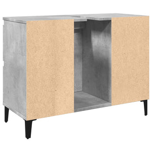 Mobile Lavabo Grigio Cemento 80x33x60 cm in Legno Multistrato 857128