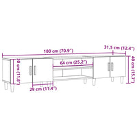 Mobile Porta TV Legno Antico 180x31,5x40cm in Legno Multistrato 857141