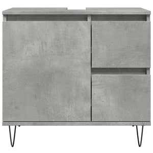 Armadietto da Bagno Grigio Cemento 65x33x60cm in Truciolato 857225