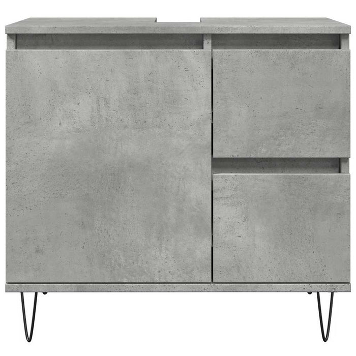 Armadietto da Bagno Grigio Cemento 65x33x60cm in Truciolato 857225