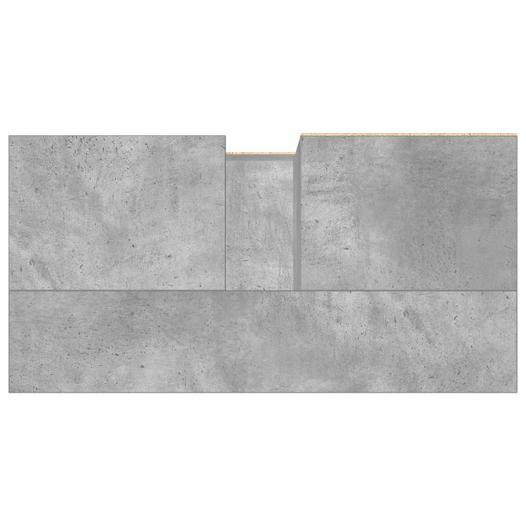 Armadietto da Bagno Grigio Cemento 65x33x60cm in Truciolato 857225