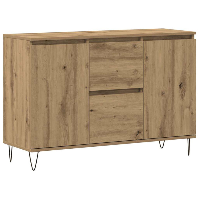 Credenza Rovere Artigianale 104x35x70 cm in Legno Multistrato 857267