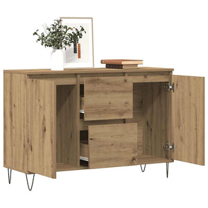 Credenza Rovere Artigianale 104x35x70 cm in Legno Multistrato 857267