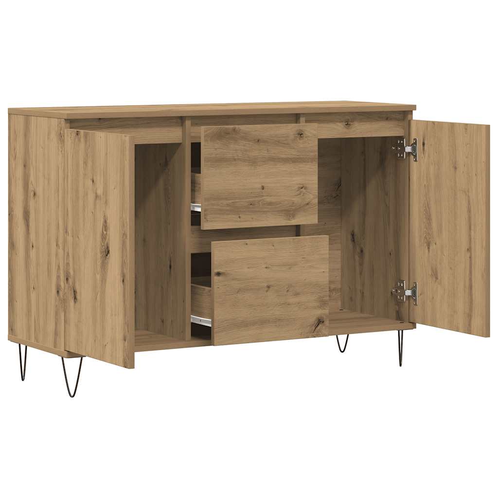 Credenza Rovere Artigianale 104x35x70 cm in Legno Multistrato 857267