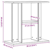 Supporto Acquario 60x30x60 cm in Legno Multistrato Legno Antico 857270