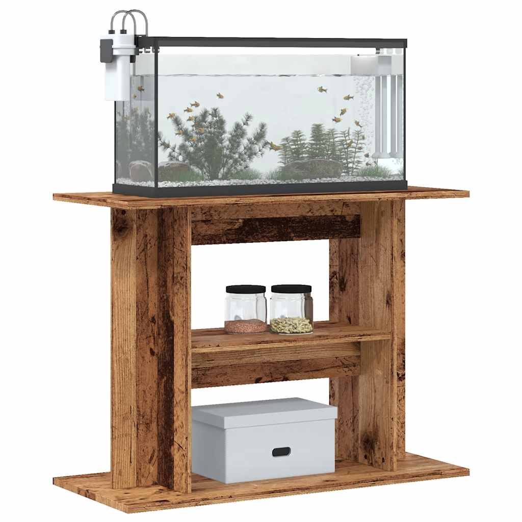 Supporto Acquario 80x35x60 cm in Legno Multistrato Legno Antico 857272