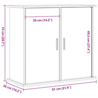 Supporto Acquario 81x36x73 cm in Legno Multistrato Legno Antico 857284