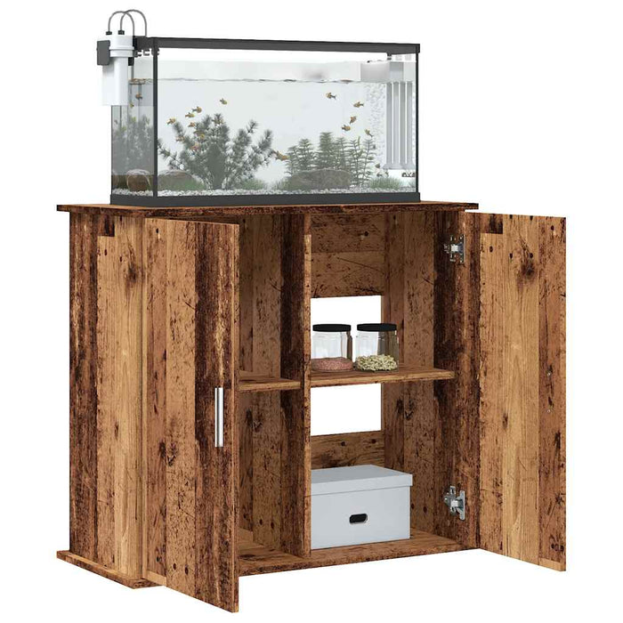 Supporto Acquario 81x36x73 cm in Legno Multistrato Legno Antico 857284