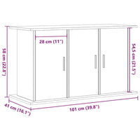 Supporto Acquario 101x41x58cm in Legno Multistrato Legno Antico 857286