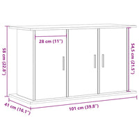 Supporto Acquario 101x41x58 cm Multistrato Rovere Artigianale 857287