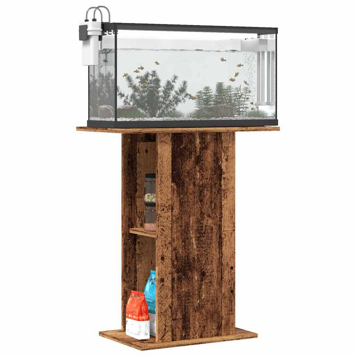 Supporto per Acquario Legno Antico 36x60,5x72,5cm in Truciolato 857288