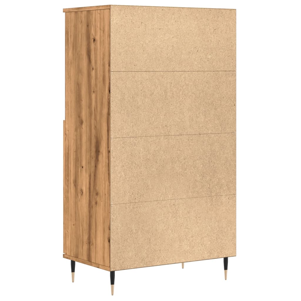 Credenza Rovere Artigianale 60x36x110 cm in Legno Multistrato 857459