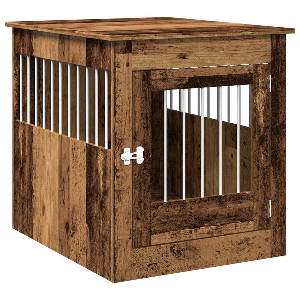 Gabbia Cani da Arredamento Legno Antico Legno Multistrato 857645