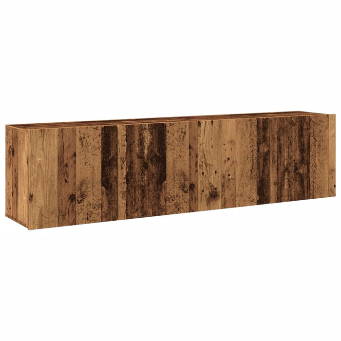 Mobili TV a Parete 2pz Legno Antico 80x30x41 cm 857667