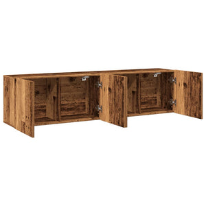 Mobili TV a Parete 2pz Legno Antico 80x30x41 cm 857667